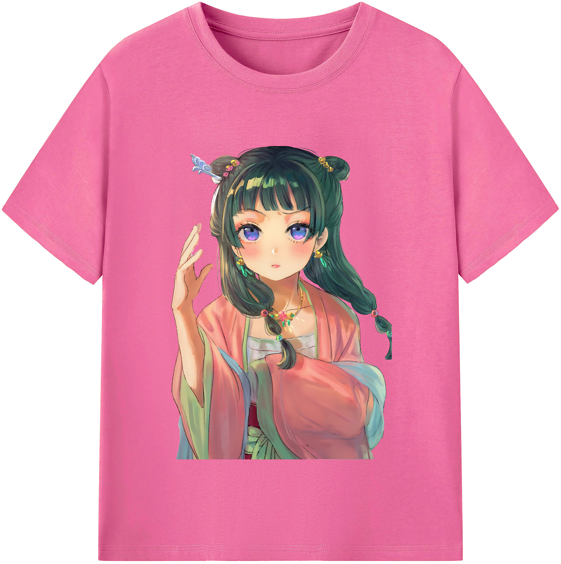 （画像用） 薬屋のひとりごと The Apothecary Diaries レディースカジュアルプリントTシャツ（綿100％）